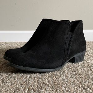 Black suede ankle boots